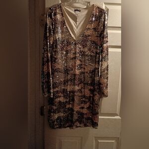 NWT Venus Glamorous Sequin V-Neck Dress